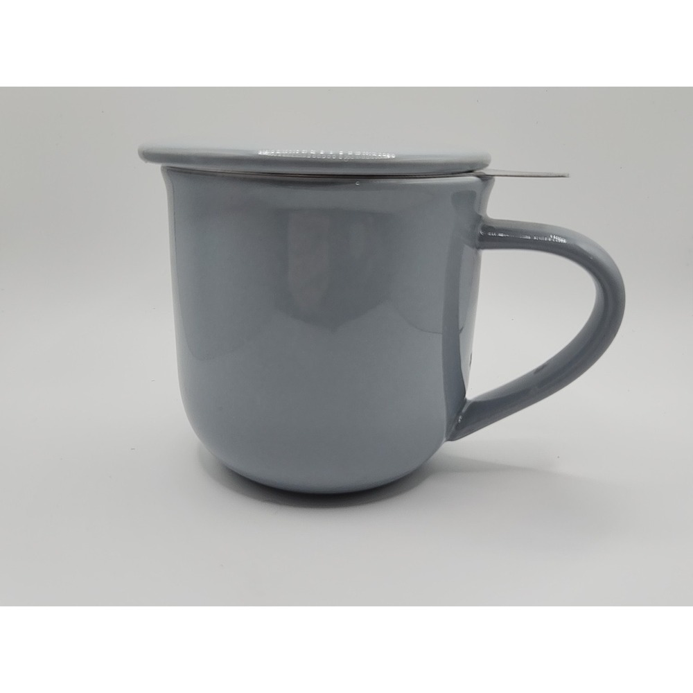 VIVA Scandinavia Tea Mug  W/ Lid 8 oz dusty blue Porcelain VGC